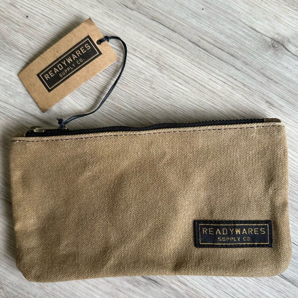 Ready Wares Supply Co. Waxed Canvas Small Zipper Pouch NEW NWT